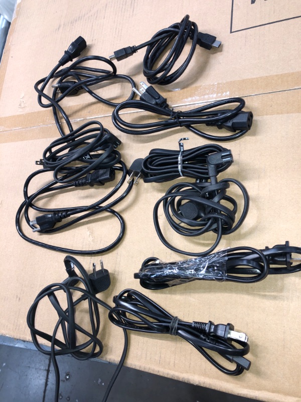 Photo 1 of SOLD AS IS - BUNDLE OF ASSORTED HDMI , TV POWER CORDS &  MONITOR POWER CORDS ( DIFFERENT MODELS )
