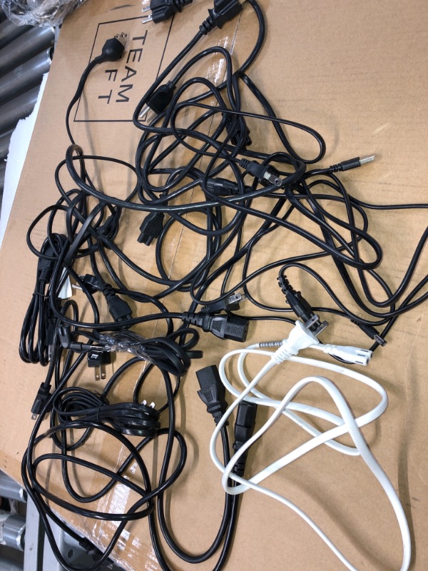 Photo 1 of SOLD AS IS - BUNDLE OF ASSORTED HDMI , TV POWER CORDS &  MONITOR POWER CORDS ( DIFFERENT MODELS )
