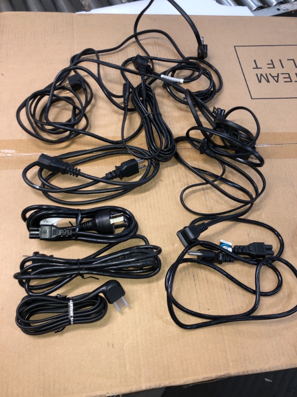 Photo 1 of SOLD AS IS - BUNDLE OF ASSORTED HDMI , TV POWER CORDS &  MONITOR POWER CORDS ( DIFFERENT MODELS )
