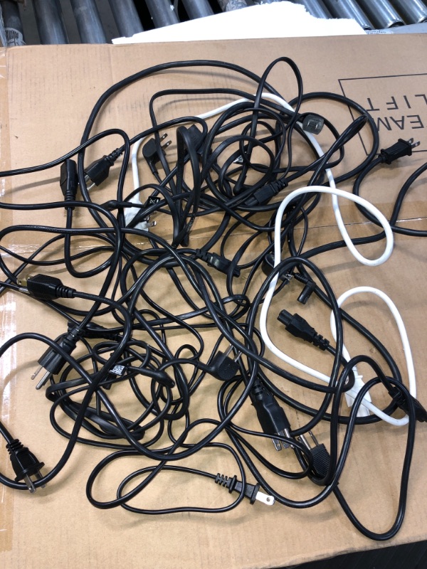 Photo 1 of SOLD AS IS - BUNDLE OF ASSORTED HDMI , TV POWER CORDS &  MONITOR POWER CORDS ( DIFFERENT MODELS )
