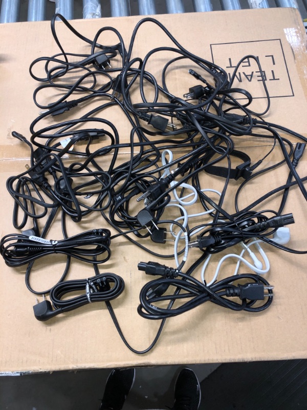 Photo 1 of SOLD AS IS - BUNDLE OF ASSORTED HDMI , TV POWER CORDS &  MONITOR POWER CORDS ( DIFFERENT MODELS )
