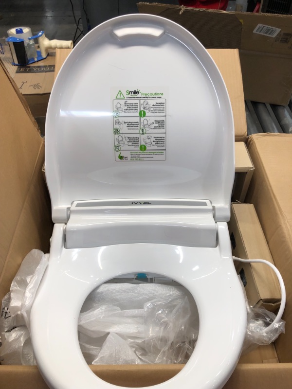 Photo 3 of [New model] Ivyel GL-3 REM Smart Electric Bidet for Toilet Seat with Remote,For Elongated Toilets,Stainless Steel Self Cleaning Nozzle,Heated bidet Toilet Seat with Warm Water,Air Dryer,Intensive Wash
