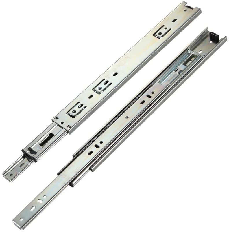 Photo 1 of 5 SETS- SHUHANG Full Extension Drawer Slides 18 inch Ball Bearing Drawer Runners Rails Side Mounted 100 LB Load Capacity Drawer Slides, 5 Pair
