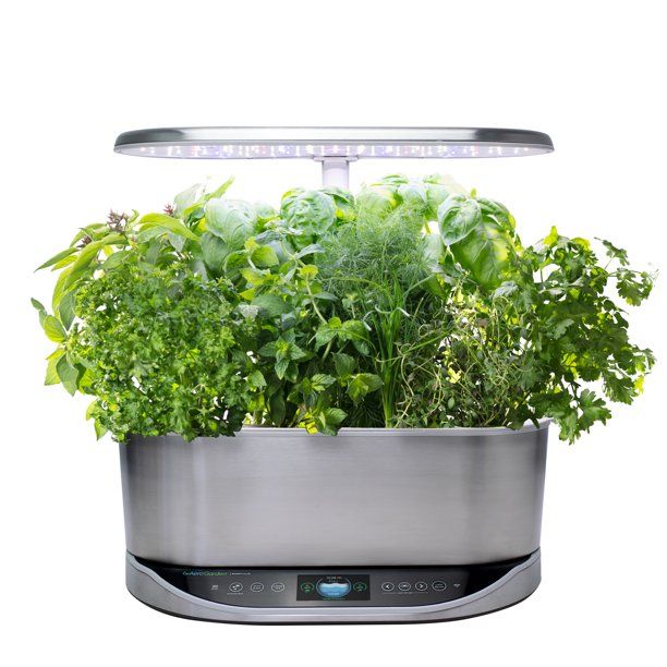 Photo 1 of AeroGarden Bounty Elite - Indoor Garden with LED Grow Light, Stainless Steel