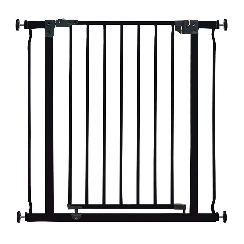 Photo 1 of Dreambaby Liberty Walk Thru Auto Close Baby Safety Gate with Stay Open Feature, Fits 29.5-36.5 inch Openings, Pressure Mounted Security Gates - Model L1992BB, Black
