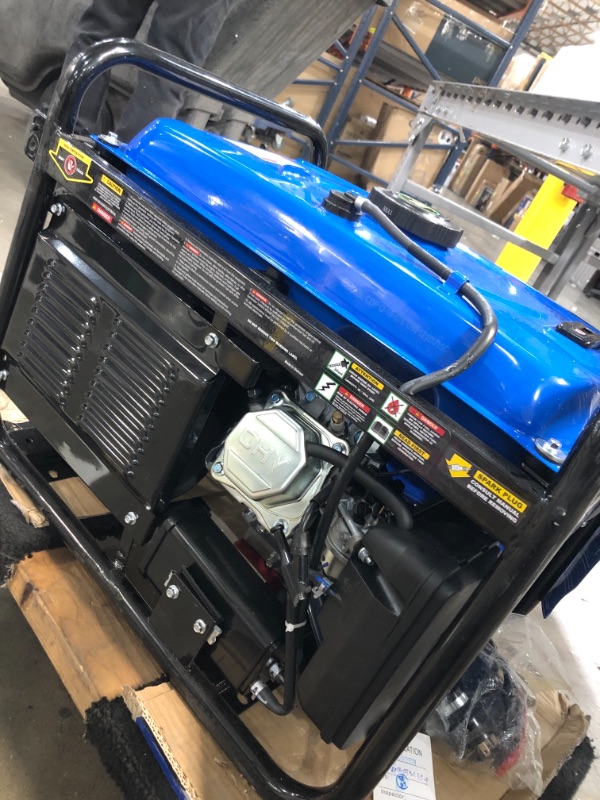 Photo 5 of parts only
DuroMax XP5500EH Electric Start-Camping & RV Ready, 50 State Approved Dual Fuel Portable Generator-5500 Watt Gas or Propane Powered, Blue/Black missing hardware and hose damaged, spark plugs damaged and missing parts for the legs
