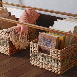 Photo 1 of 4 Piece Wicker/Rattan Basket Set
**BASKETS ARE BENT, BUT CAN BE EASILY FIXED**
**ACTUAL BASKETS ARE DIFFFERENT COLORS FROM STOCK PHOTO**