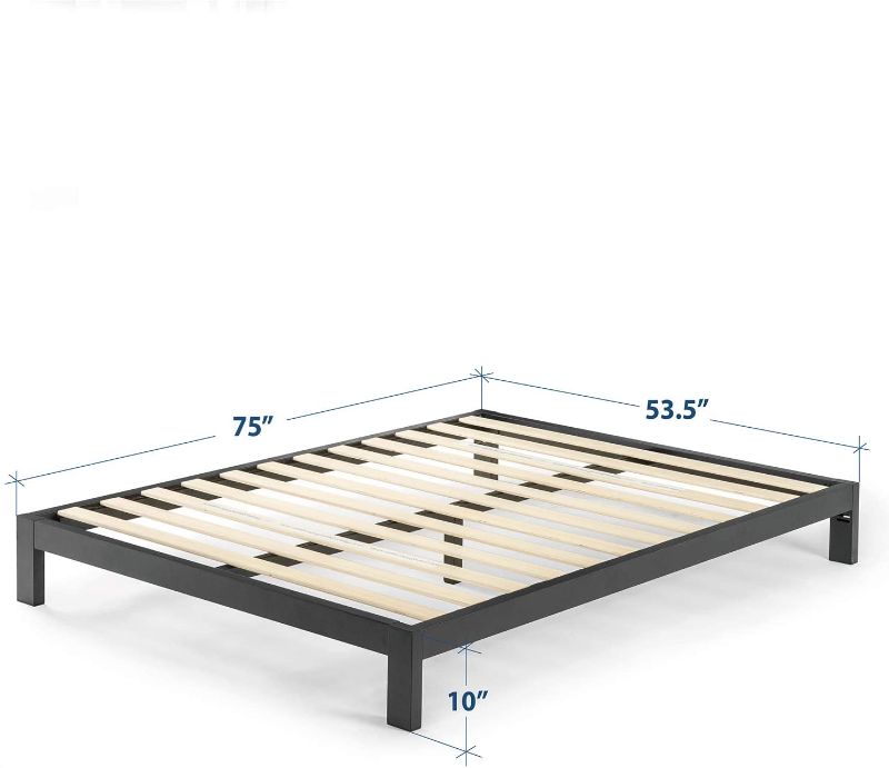 Photo 1 of **FULL SIZE**Mellow 10 inch Heavy Duty Metal Platform Bed/Wooden Slat Support/Mattress Foundation(No Box Spring Needed), Full, Black

