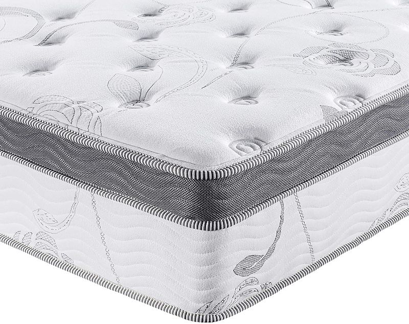 Photo 1 of ***OPEN BOX*** 7 inch Galaxy Hybrid Gel Infused Memory Foam and Pocket Spring Mattress TWIN, White
