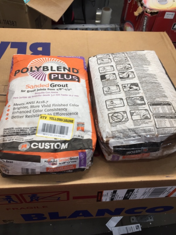 Photo 2 of 2 BAGS OF  Custom Building Products
Polyblend Plus #646 Coffee Bean 25 lb. Sanded Grout