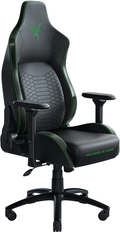 Photo 1 of Razer Iskur Gaming Chair: Ergonomic Lumbar Support System - Black/Green
