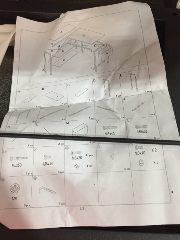 Photo 4 of Small L Shaped Computer Desk, Homieasy 47 Inch L-Shaped Corner Desk with Reversi
