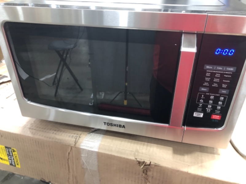 Photo 3 of Toshiba EC042A5C-SS Countertop Microwave Oven with Convection, Smart Sensor, Sound On/Off Function and LCD Display, 1.5 Cu.ft, Stainless Steel