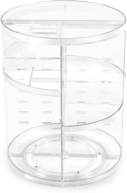 Photo 1 of 360° Rotating Makeup Organizer, Spinning Bathroom Organizer Countertop, Cosmetic Organizer Makeup Holder Shelf, Make Up Organizers and Storage for Bedroom, Transparent
2 BOXES.