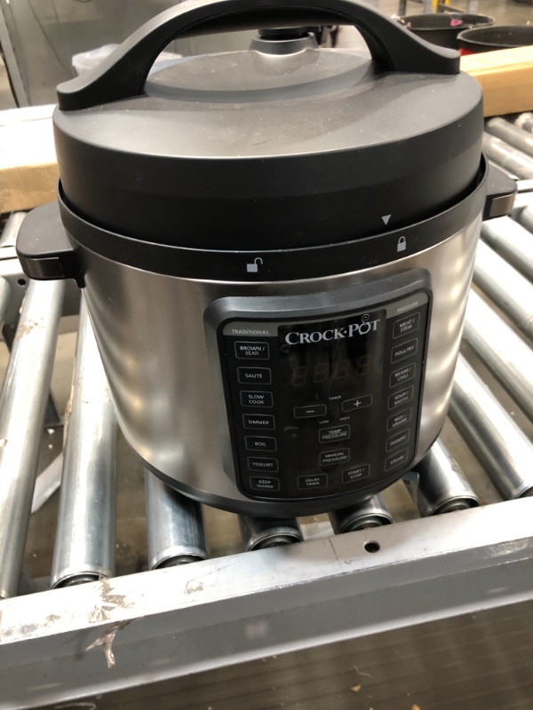 Photo 3 of **NOT FUNCTIONAL**Crock-Pot 8-Quart Multi-Use XL Express Crock Programmable Slow Cooker and Pressure Cooker with Manual Pressure, Boil & Simmer, Black Stainless **PARTS ONLY**
