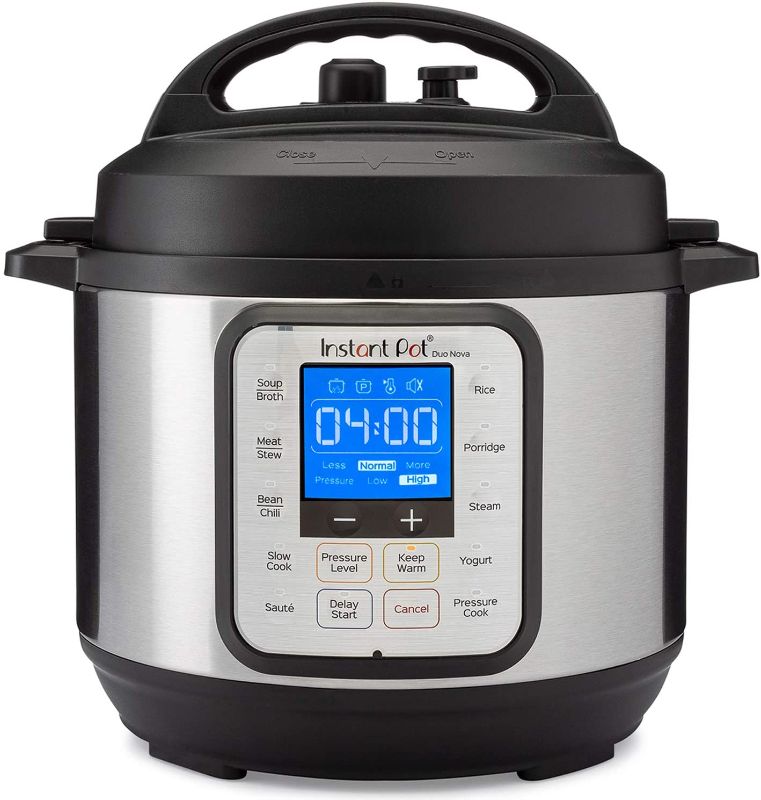 Photo 1 of parts only. turns on but does not heat
Instant Pot Duo Nova 7-in-1 Electric Pressure Cooker, Slow Cooker, Rice Cooker, Steamer, Saute, Yogurt Maker, 3 Quart, 14 One-Touch Programs, Best For Beginners WONT LOCK.