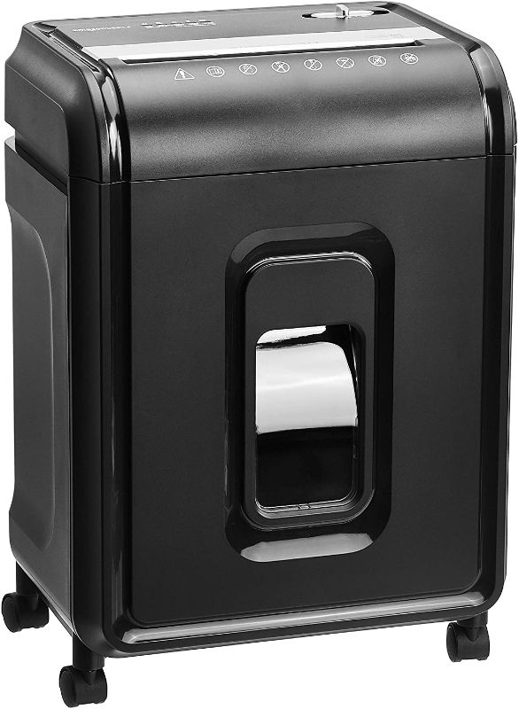 Photo 1 of Amazon Basics 12-Sheet High-Security Micro-Cut Paper, CD, and Credit Card Shredder with Pullout Basket
