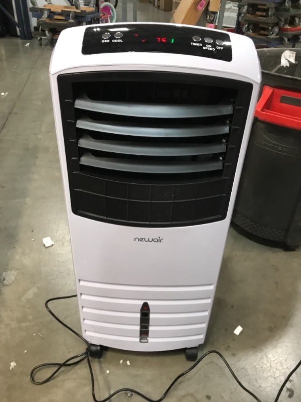 Photo 2 of NewAir Portable Evaporative Air Cooler with Fan & Humidifier, Indoor Tower Fan in White, AF-1000W
