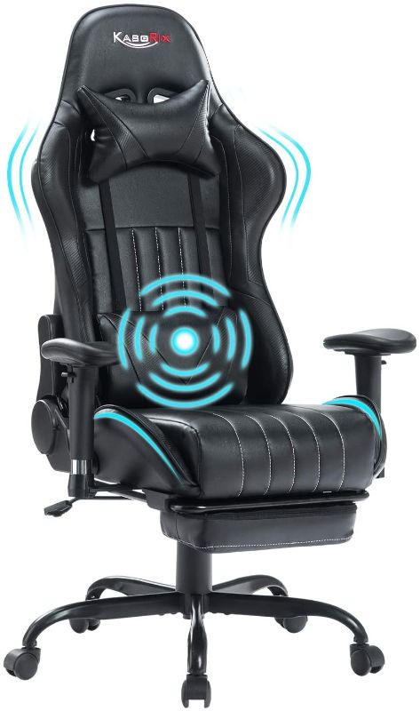 Photo 1 of KASORIX Gaming Chair Ergonomic Video Game Chair High Back Computer Chair Professional Racing Style Comfortable Gamer Chair with Footrest and Massage Backrest and Lumbar Support
