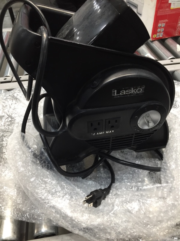 Photo 2 of Lasko U12104 High Velocity Pro Pivoting Utility Fan for Cooling, Ventilating, Exhausting and Drying at Home, Job Site and Work Shop, 12.2 x 9.6 x 12.3 inches, Black 12104
DIRTY.