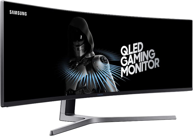 Photo 1 of SAMSUNG 49-Inch CHG90 144Hz Curved Gaming Monitor (LC49HG90DMNXZA) – Super Ultrawide Screen QLED Computer Monitor, 3840 x 1080p Resolution, 1ms Response, FreeSync 2 with HDR,Black
