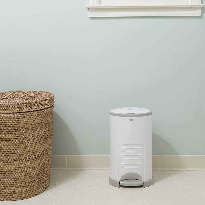 Photo 1 of Dekor Classic Hands-Free Diaper Pail | White | Easiest to Use | Just Step – Drop – Done | Doesn’t Absorb Odors | 20 Second Bag Change | Most Economical Refill System
