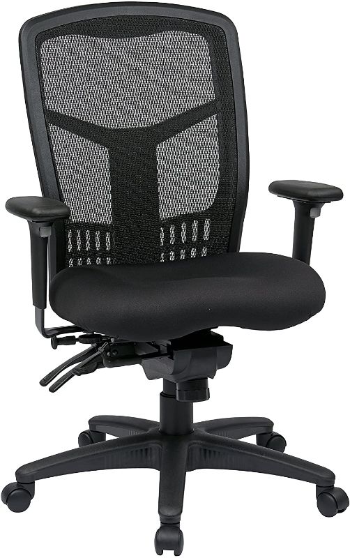 Photo 1 of Office Star ProGrid High Back Managers Chair with Adjustable Arms, Multi-Function and Seat Slider (Black) ?29 x 27.88 x 42.63 inches

