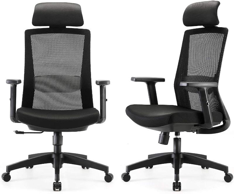 Photo 1 of SIHOO Ergonomic Home Office Chair, Swivel Desk Chair with Adjustable Lumbar Support and Armrests, Breathable Mesh High Back Executive Chair (Black)
