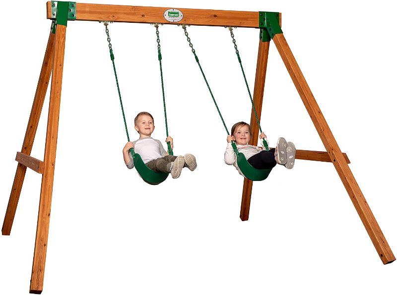 Photo 1 of BOX 1 of 2 NOT COMPLETE 
 Backyard Discovery Heavy Duty Durango Wooden Swing Set
