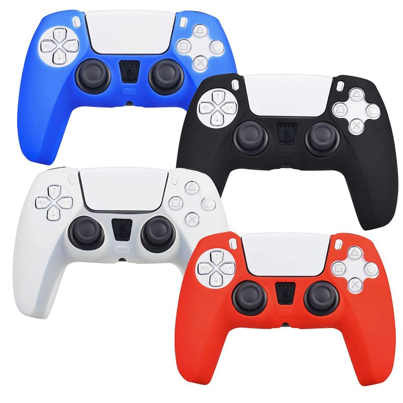 Photo 1 of 4 Pack Silicone Case Cover Skin for PS5 DualSense Controller 3 packs