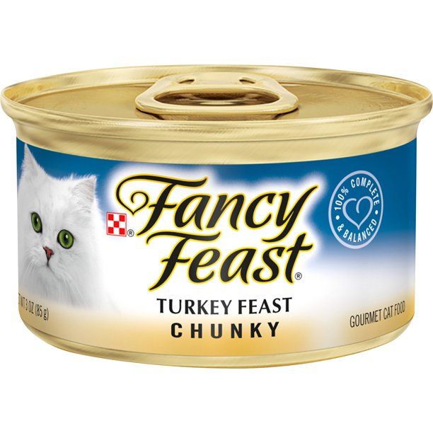 Photo 1 of (24 Pack) Fancy Feast Pate Wet Cat Food, Chunky Turkey Feast, 3 oz. Cans

