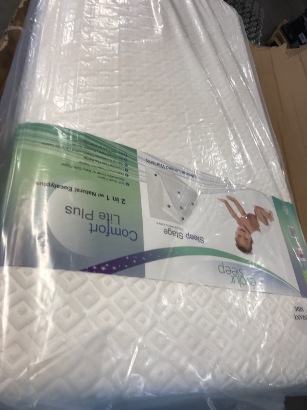 Photo 2 of Evolur Sleep Comfort Lite Plus with Natural Eucalyptus Fiber Crib and Toddler Mattress