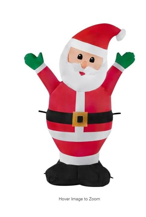 Photo 1 of 3.5 ft Pre-Lit LED Airblown Santa Christmas Inflatable
AS IS USED