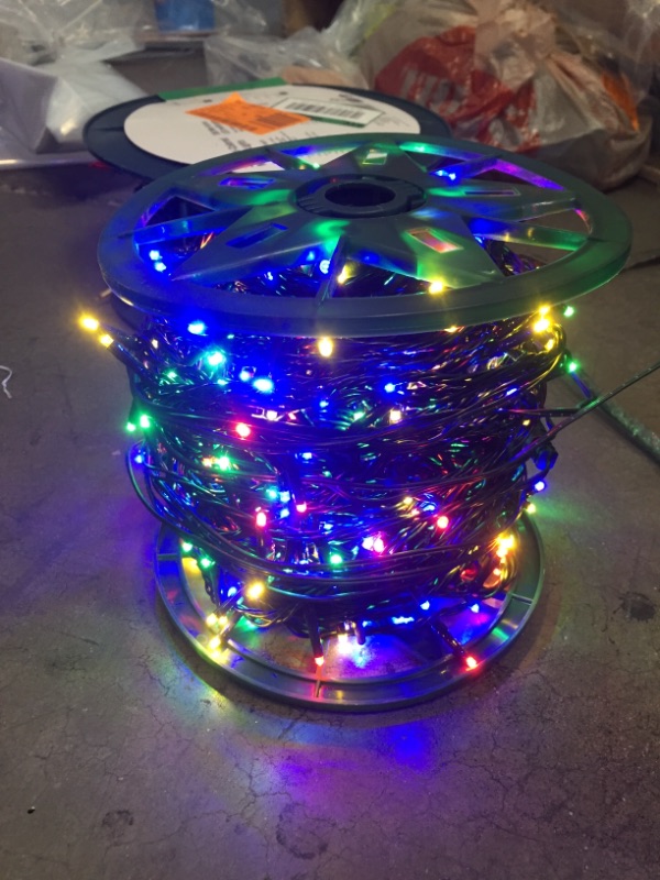 Photo 3 of 157 ft. 600-Light LED Micro Fairy Multi Color Lights No Function Reel Packaging (2 sets of 300 lights)
AS IS USED