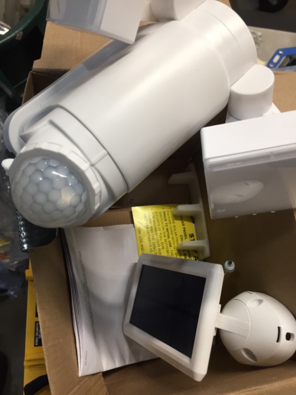 Photo 1 of 180° 2-Head White Solar Powered Motion Outdoor Integrated LED Flood Light