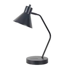 Photo 1 of 19 in. Black Task Lamp with Wireless and USB Charging Station
