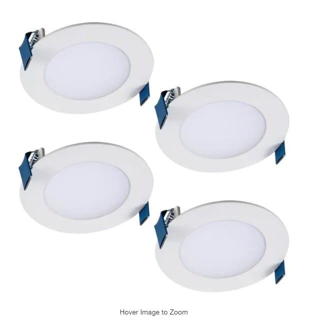 Photo 1 of HLB 4 in. Color Selectable New Construction or Remodel Canless Recessed Integrated LED Kit (4-Pack)
PREVIOUSLY OPENED