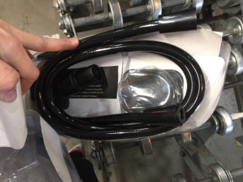 Photo 1 of 6-Spray Patterns with 1.8 GPM 3.6 in. Wall Mount Handheld Shower Head in Matte Black
AS IS USED