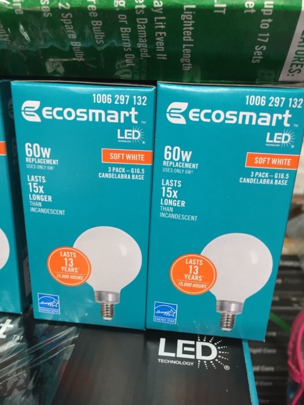 Photo 3 of 60-Watt Equivalent A15 Dimmable Appliance Fan Frosted Glass Filament LED Vintage Edison Light Bulb Daylight (3-Pack)
2 BOXES (6 LIGHT BULBS) 