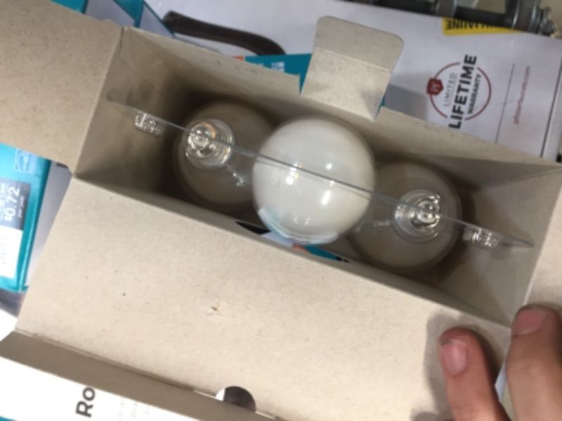 Photo 2 of 60-Watt Equivalent A15 Dimmable Appliance Fan Frosted Glass Filament LED Vintage Edison Light Bulb Daylight (3-Pack)
2 BOXES (6 LIGHT BULBS) 