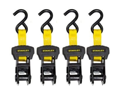 Photo 1 of 1.25 in. x 16 ft. / 3000 lbs. Break Strength Ratchet Straps (4-Pack)
