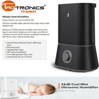 Photo 1 of TaoTronics AH024 Cool Mist Humidifier Quiet Ultrasonic 4L Humidifier DI14_K
