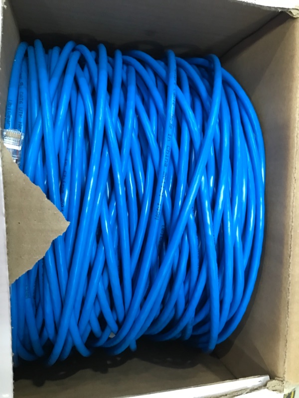 Photo 2 of UbiGear New 300ft Blue RJ45 CAT6 Ethernet LAN Network Internet Computer Solid Wire 23 AWG UTP Cable
