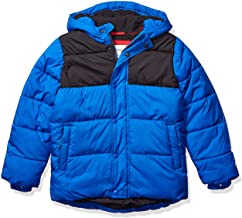 Photo 1 of Amazon Essentials Boys' Heavy-Weight Hooded Puffer Jacket Coat
