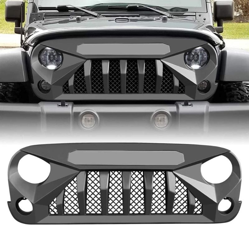 Photo 1 of AMERICAN MODIFIED Front Gladiator Vader Grill for 2007-2018 Jeep Wrangler JK/JKU Rubicon Sahara Sport (Matte Black)
