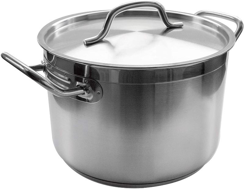 Photo 1 of 32 Qt Stainless Steel Stock Pot w/Cover
