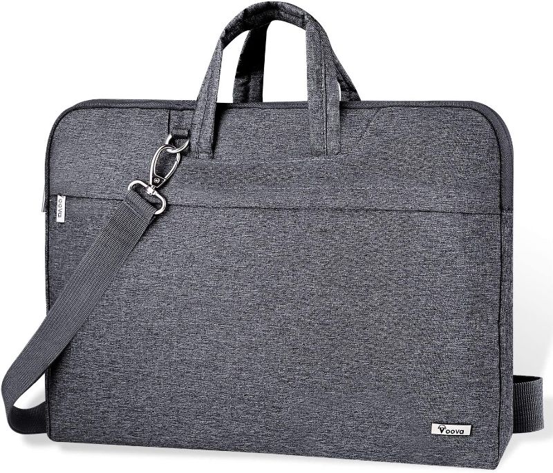 Photo 1 of Voova Laptop Bag 17 17.3 inch Water-resistant Laptop Sleeve Case with Shoulder Straps & Handle/Notebook Computer Case Briefcase Compatible with MacBook/Acer/Asus/Hp, Grey
