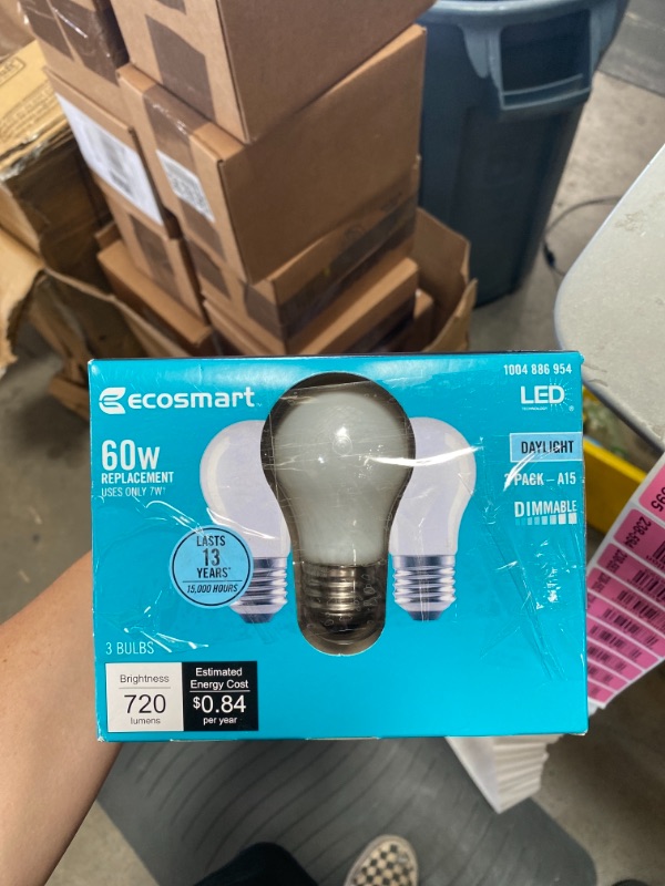 Photo 2 of 60-Watt Equivalent A15 Dimmable Appliance Fan Frosted Glass Filament LED Vintage Edison Light Bulb Soft White (3-Pack)
(2 BOXES, 6 LIGHTBULBS) 