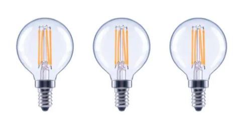 Photo 1 of 60-Watt Equivalent G16.5 Globe Dimmable Clear Glass Filament Vintage LED Light Bulb Bright White (3-Pack)
(2 BOXES, 6 LIGHT BULBS) 3 BRIGHT WHITE, 3 DAYLIGHT 