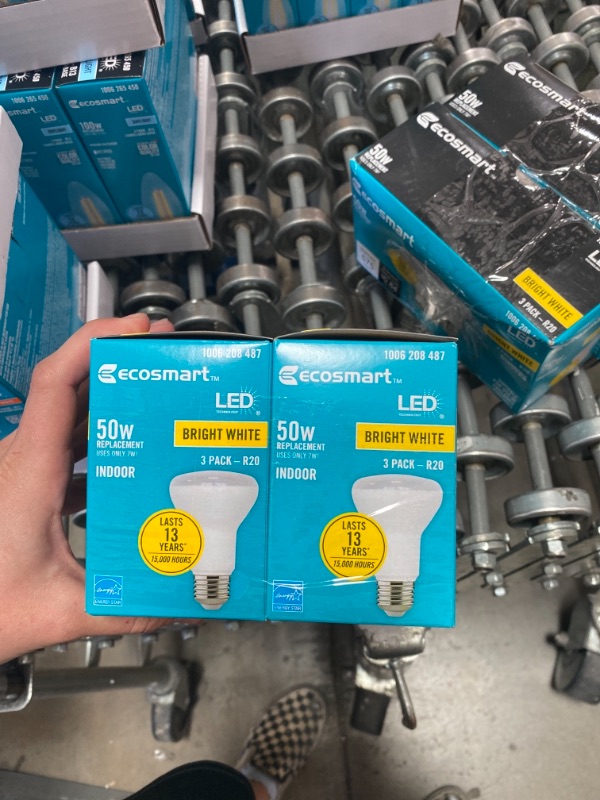 Photo 3 of 50-Watt Equivalent R20 Dimmable LED Light Bulb Soft White (6-Pack)
